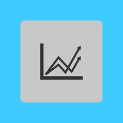 Business graph. Infographic. Chart icon. Growing graph simbol. Flat design style.
