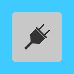 Vector electrical plug symbol. Web flat icon.