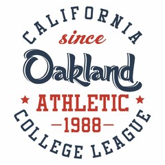 design oakland athletic for t-shirts