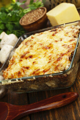 Buckwheat casserole with chicken