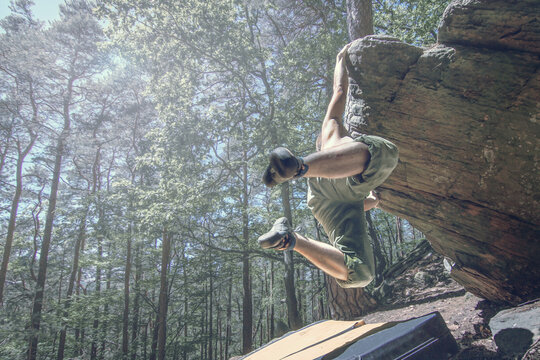 Sprung beim bouldern