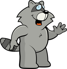 Raccoon Waving