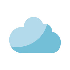 blue cloud icon over white background. vector illustration