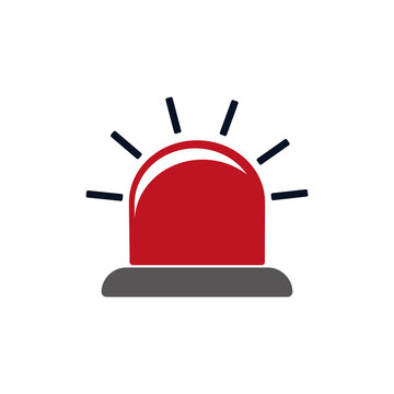recommend clip art: siren icon over white background. vector illustration