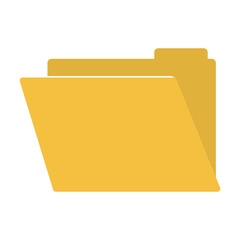 document folder icon over white background. vector illustration