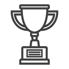 Trophy Cup line icon, winner and award, vector graphics, a linear pattern on a white background, eps 10.