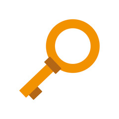 medieval key icon over white background. vector illustration