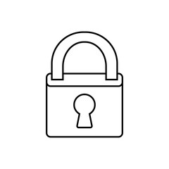 security padlock icon over white background. vector illustration