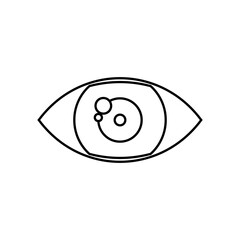 eye icon over white background. vector illustration