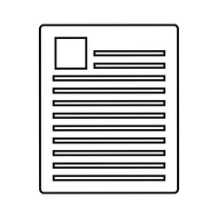 document page icon over white background. vector illustration