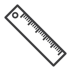 Ruler line icon, Education and school, vector graphics, a linear pattern on a white background, eps 10.