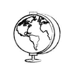 geography tool icon over white background. vector illustration