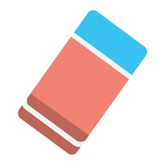 Eraser flat icon, education and school, rubber vector graphics, a colorful solid pattern on a white background, eps 10.