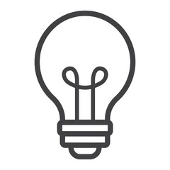 Light Bulb line icon, lamp and idea, light vector graphics, a linear pattern on a white background, eps 10.