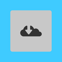 Download  from cloud icon. Upload button. Load symbol.