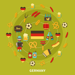 Germany Icons Round Composition