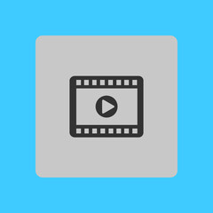 Video icon. Flat design style. Movie premiere. Live video Calendar.