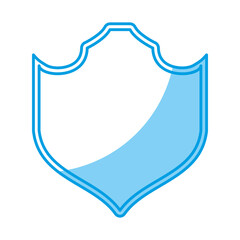 shield icon over white background. vector illustration