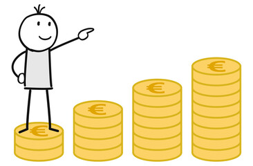 Figur auf Spart Geld