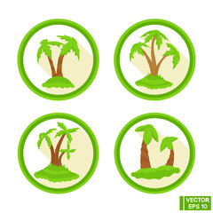 Set of palm icons