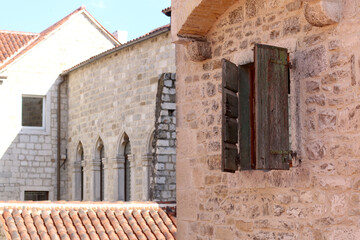 Eclectic mix of historic architecture in Split, Croatia. Split is popular travel destination and UNESCO World Heritage Site. 