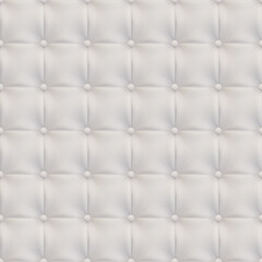 Upholstery Leather realistic texture, White seamless vector abstract geometric background