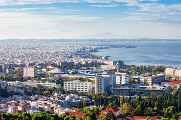 Thessaloniki aerial panoramic view