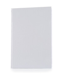 Blank cover of closed book on white background