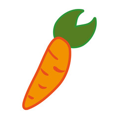 carrot vegetable icon over white background. vector illustration