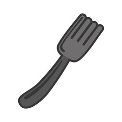 fork icon over white background. vector illustration
