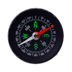 Round black compass