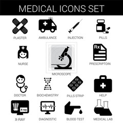 Medical icons set