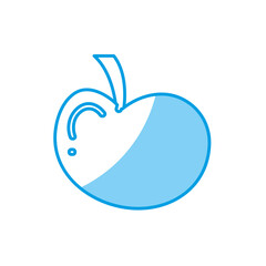apple fruit icon over white background. vector illustration