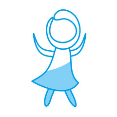 figure of woman icon over white background. vector illustration