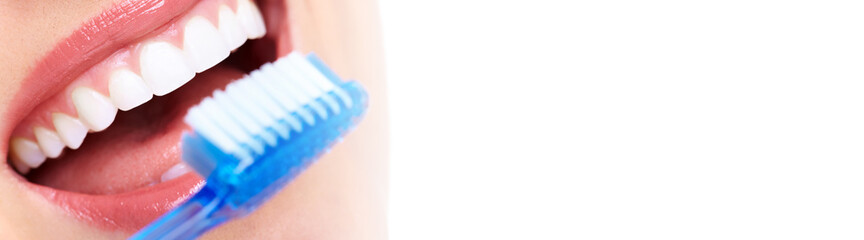 Obraz premium Teeth with toothbrush.