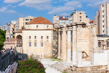 Fototapeta na wymiar Hadrian's Library in Athens