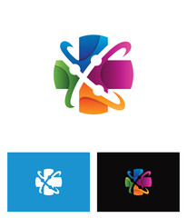 Medical cross abstract Logo
