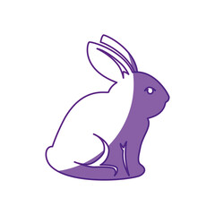 cute bunny icon over white background. vector illustration