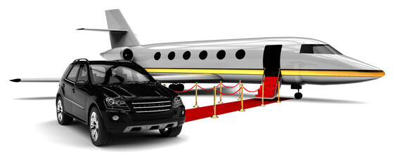  High class travel fleet / 3D render image representing a high class travel fleet 