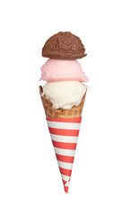 Waffle ice cream cone