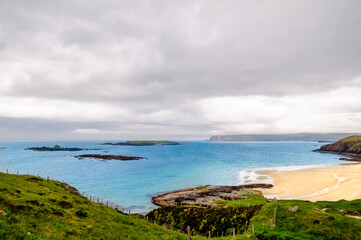 View on coastline and beach at the north of Scotland
