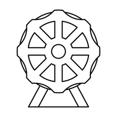 ferris wheel icon over white background. vector illustration