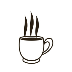 cartoon coffee cup beverage fresh icon vector illustration