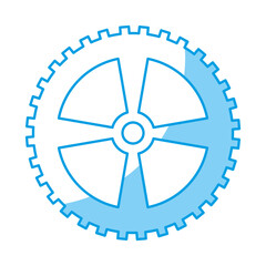 bike gear icon over white background. vector illustration