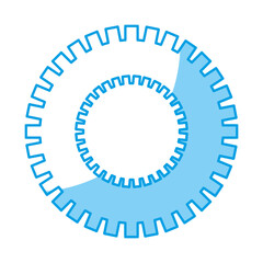 bike gear icon over white background. vector illustration