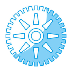 bike gear icon over white background. vector illustration