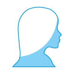 human head icon over white background. vector illustration