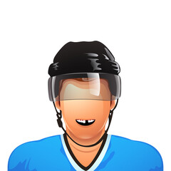 hockey palyer no tooth