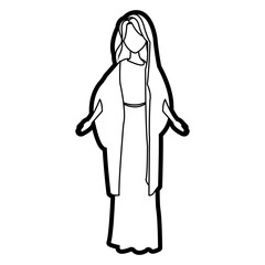 saint virgin mary religion catholic image vector illustration