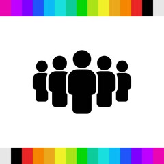 people with the leader icon stock vector illustration flat design